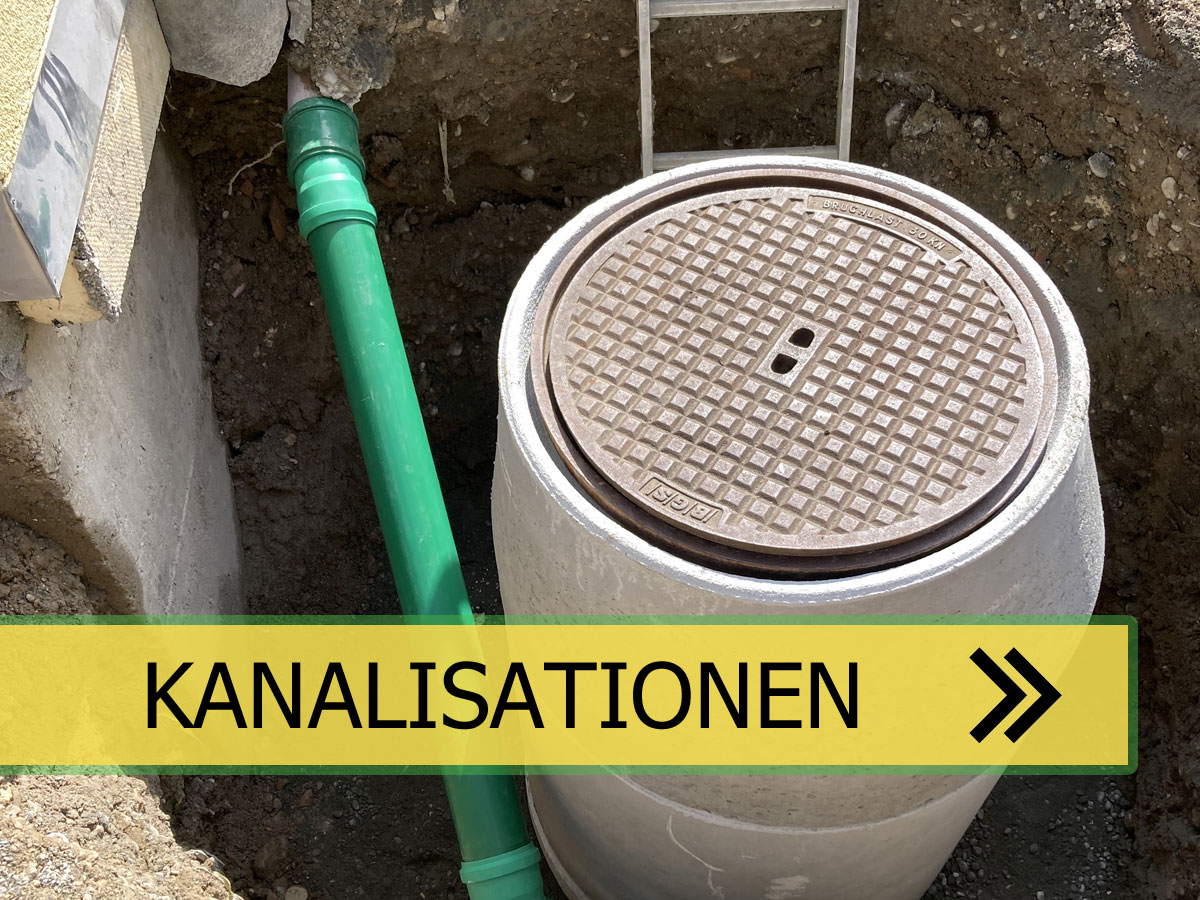 kanalisationsarbeiten von Grünig Bau AG, Bauunternehmung, Däniken, Region Olten, Kanton Solothurn